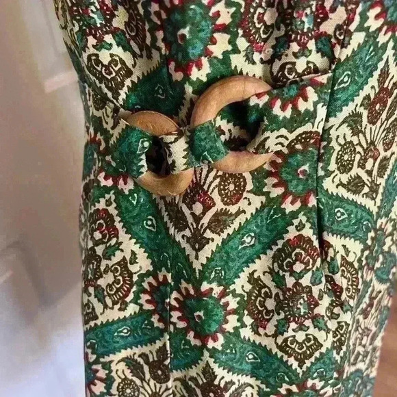 Plenty by Tracey Reese, 100% Silk Dress Wooden Ring detail at waist. Size 8 - Picture 3 of 12